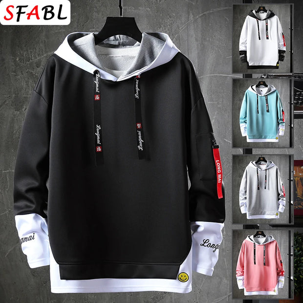 New Fashion Men's Hoodies Hip Hop Hooded Male Sweatshirts Men's Top Streetwear Casual Outdoor Breathable Pullovers Fashionable