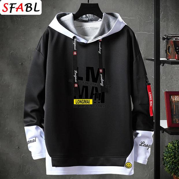 New Fashion Men's Hoodies Hip Hop Hooded Male Sweatshirts Men's Top Streetwear Casual Outdoor Breathable Pullovers Fashionable