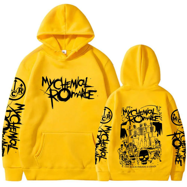 My Chemical Romance Rock Band Hoodies Black Parade Punk Emo Hooded Sweatshirts Men Women Fashion Vintage Gothic Hip Hop Pullover