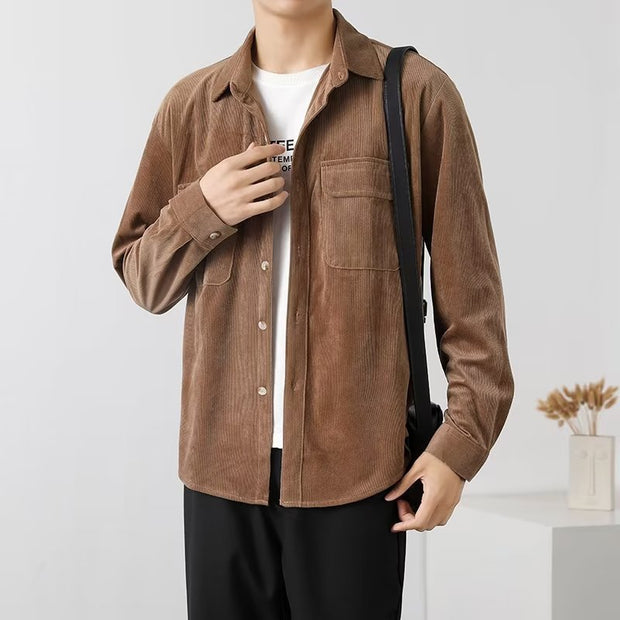 Vintage Corduroy Workwear Shirt Men